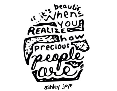 Precious People: Hand-lettered quote