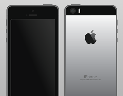 iPhone 5s - Space Gray and Silver Illustration