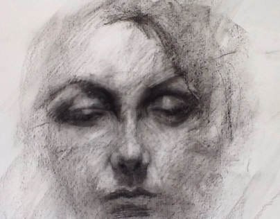Life Portrait in Charcoal
