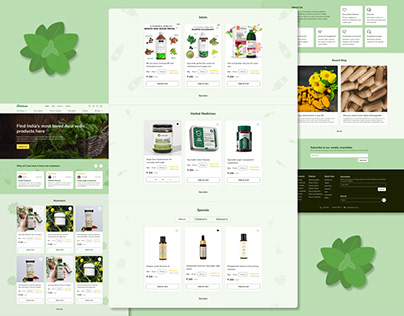 Ayurvedic E-commerce homepage design