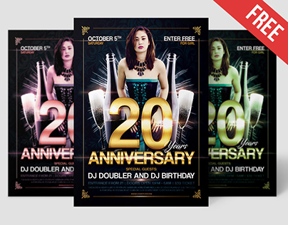 Anniversary Flyers Template Free