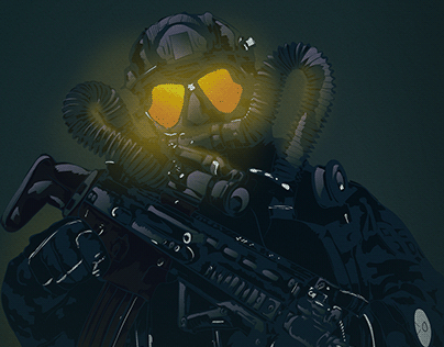 Underwater Soldier - Illustration