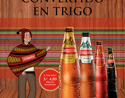 ILLUSTRATED POSTER FOR CUSQUEÑA BEER
