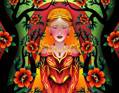 Illustrated Book Cover "The Sleeping Beauty"