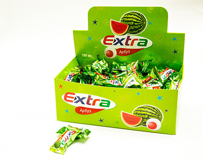 Упаковка для жевательных резинок "Extra" / 5 вкусов
