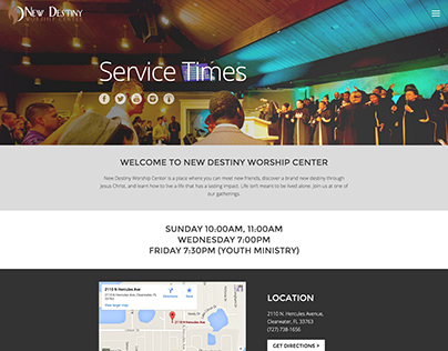 New Destiny Worship Center Website