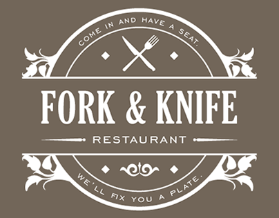 Fork & Knife Restaurant Logo