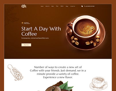 Coffee Cafe Website Design