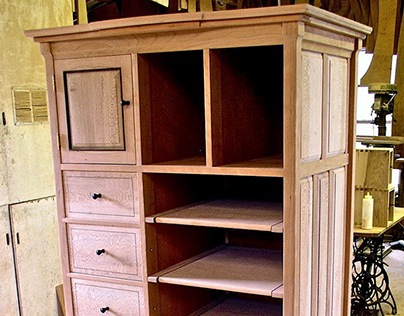 Storage Cabinet In Sycamore & Cherry