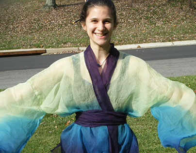 Hand dyed kimono