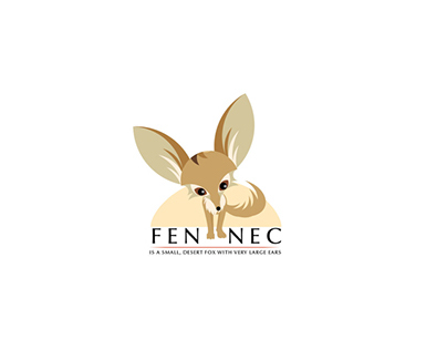 Logo Fennec Fox concept 