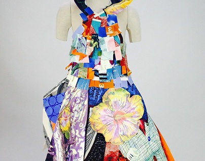 Paper Dresses: "Art New Vogue" and "Ocean Iris"