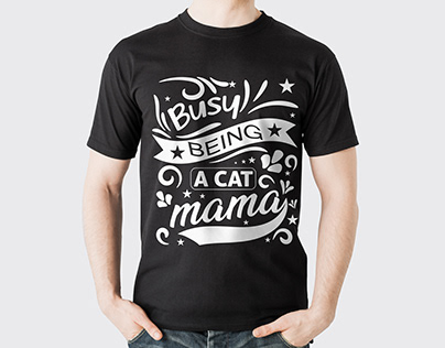 Busy being A cat mama T shirt Design