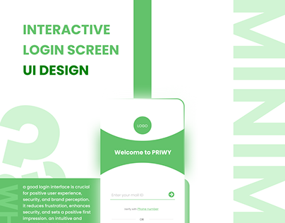 Interactive Login screen | UI design project