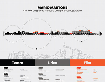 Infografica Mario Martone, progetto universitario