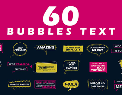 60 Templates - Bubbles Text