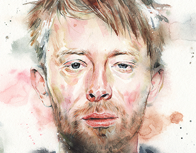 Illustration - Thom Yorke Watercolor