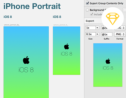 iOS 8 Launch Screen Template for Sketch