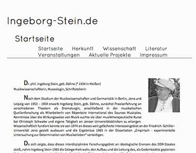 Ingeborg Stein – Personal Website