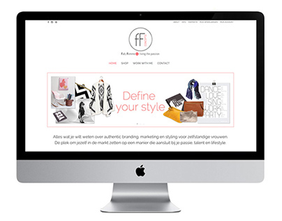 Website with webshop for fF concepts