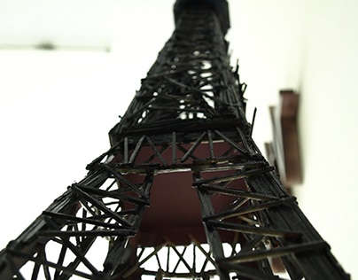 Match stick model of Eifle Tower