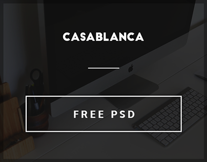 Casablanca. Free PSD Template 