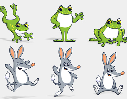 Curby's friends - Character design for Curby's brand
