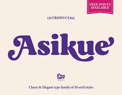 Free Commercial Font Asikue - Classy Bold Serif