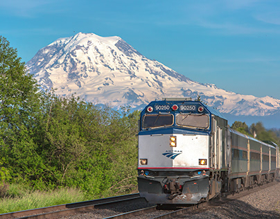 Amtrak dominates Mount Rainier