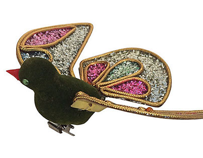 Glitter Bird Clip Ornament