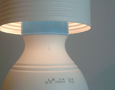 champi-on lamp ( milk bottle desk lamp )