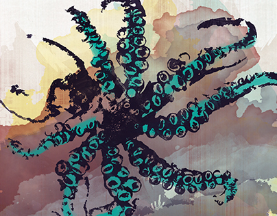 Gyotaku Octpus