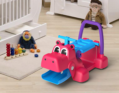 Baby Ride-on Toy: Scoot & Scoop Hippo!