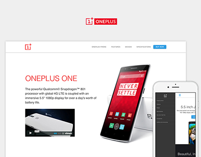 OnePlus Homepage Design