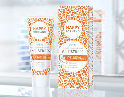 Package design of cosmetic «HAPPY for…»