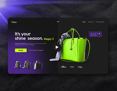 Bagsy. Landing Page Concept