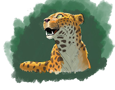 Leopard painting -Light study following @aaronblaiseart