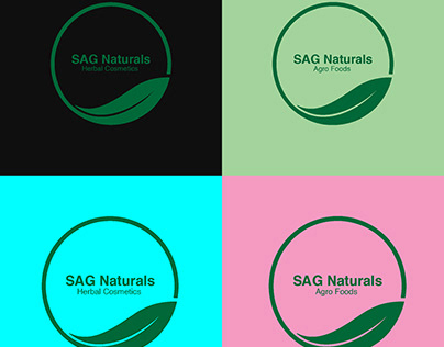 SAG Naturals organic and agro food logo design