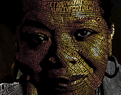 Maya Angelou Iconic Portrait Word Art