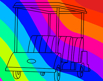 Hand traced cart from Regular Show