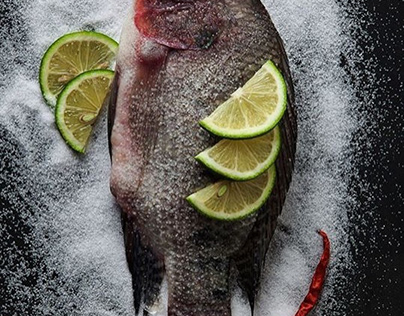 Raw fish with Lemon and salt