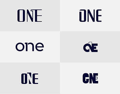Numberic Wordmark One Logo Typography