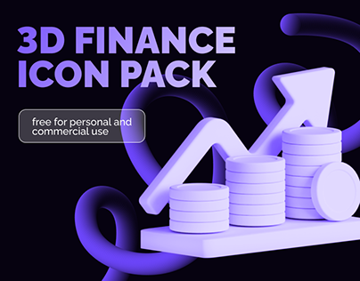 3D finance icons pack // FREE