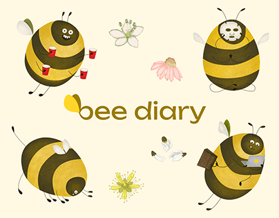 Bee Diary Honey | package design | illustrations