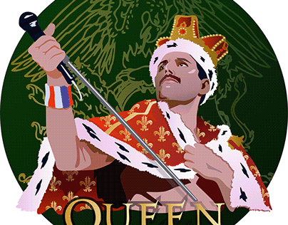 Portret Freddie Mercury vector graphic