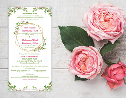 2019 Greenery Wedding Invitation
