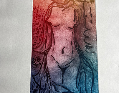 Dignity Mixed colors (Etching on zinc)