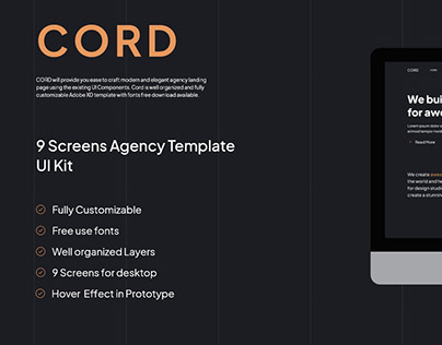 Cord Agency UI Kit Adobe XD Design