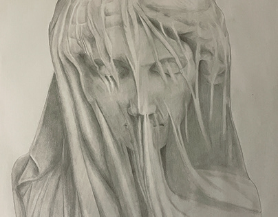 ART 119 Final Drawing: Virgin Mary