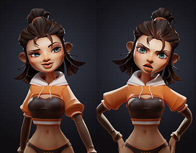 Stylized Character 3D Modeling, Rigging, Animation
